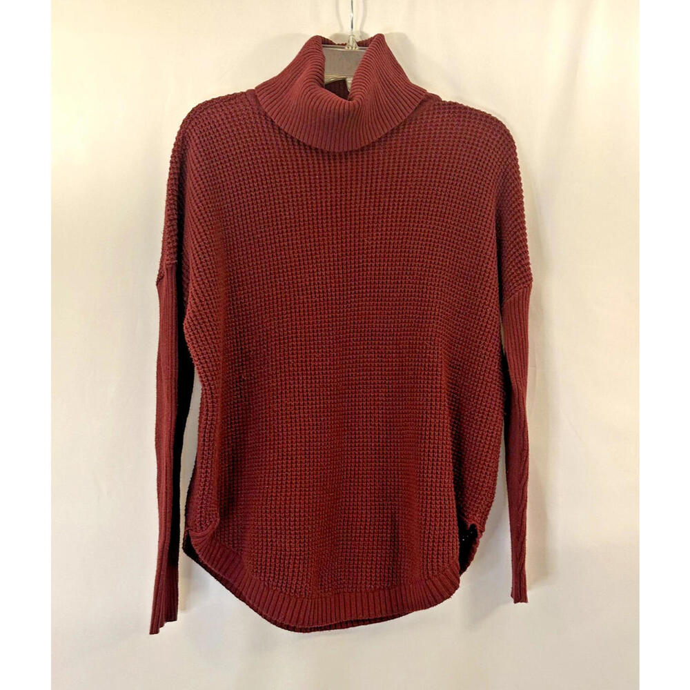 Michael Kors Merlot Turtle Neck Sweater Burgundy Womens Size Small Long Sleeve